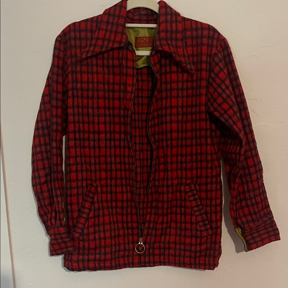 CPO Red Plaid Lightweight Shirt Jacket - CPO
